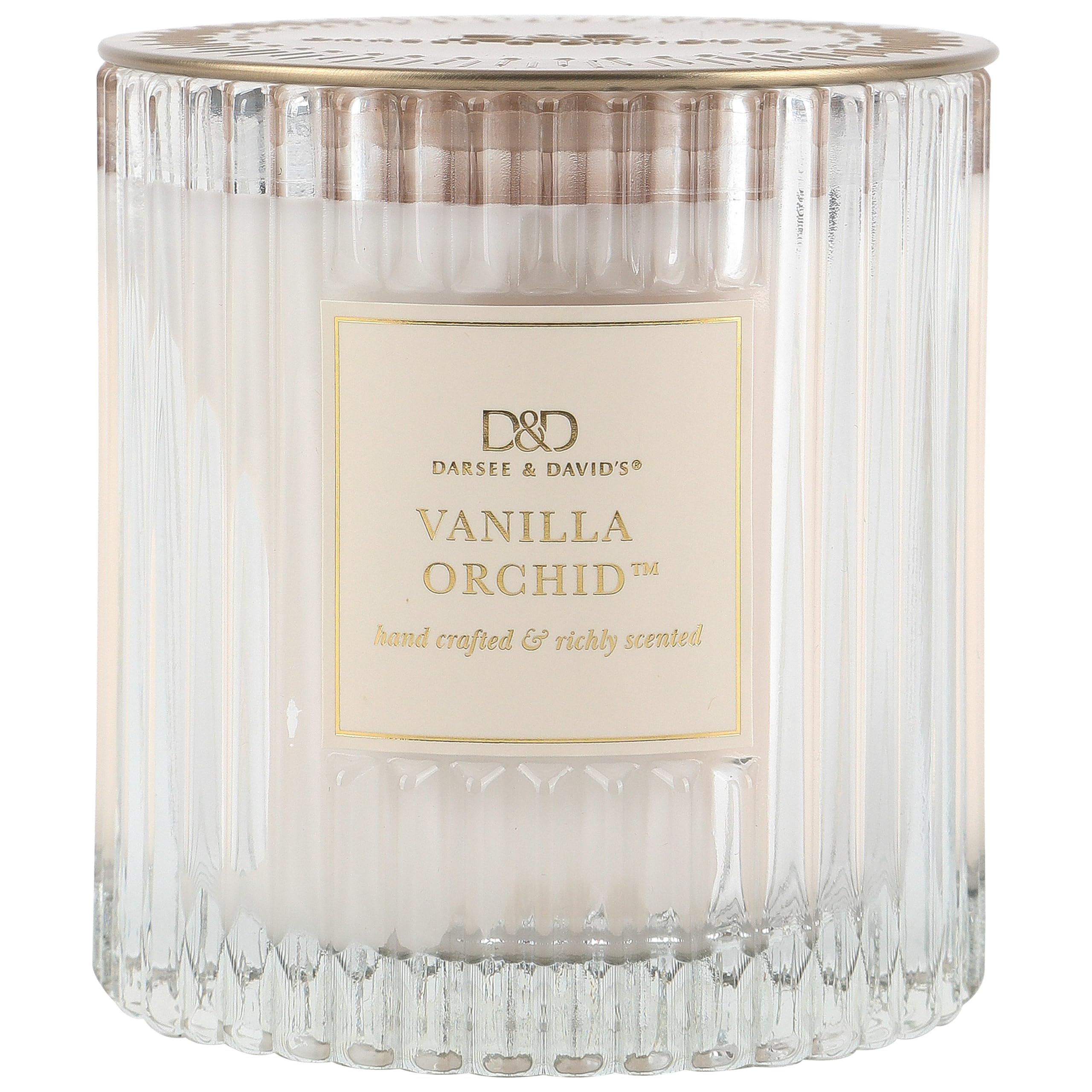 Amazon.com: Darsee & David's, Vanilla Orchid Ribbed Candle, 10